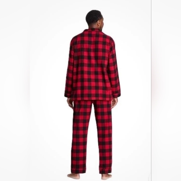 Men's XXL Red Buffalo Check Soft Flannel 2 Piece Pajama Set, NWT - Picture 2 of 6
